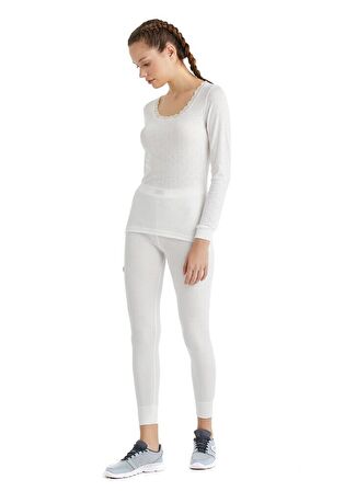 Kadın Uzun Kol Level 1 Beyaz Thermal C8T6N2O1