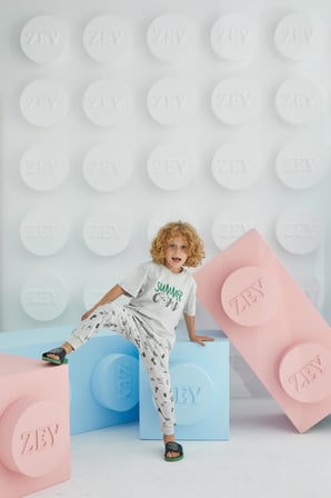 Erkek Çocuk Kısa Kol Kar Melanj Pijama Takım C2T2N68