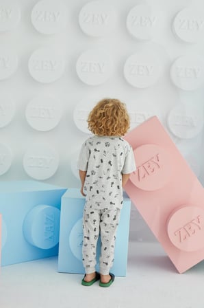 Erkek Çocuk Kısa Kol Kar Melanj Pijama Takım C2T2N68