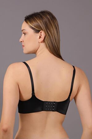 Kadın Lotus Lazer Kesim Push-Up Siyah Sütyen 336045