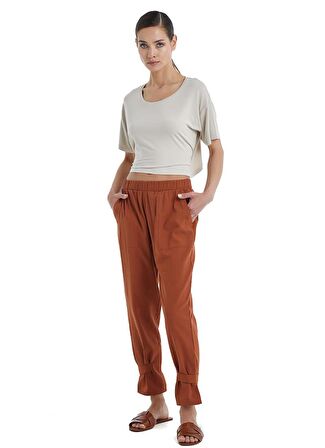 Kadın Kısa Kol Bej Pijama Takımı C4T9N3O06-
