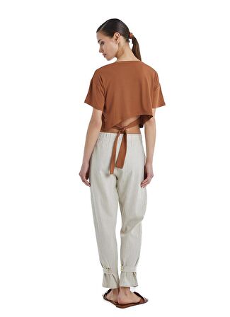 Kadın Kısa Kol Tarçın Pijama Takımı C4T9N3O06-