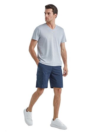 Erkek Kısa Kol Şortlu Gri Pijama Takımı C8T0N5O04-