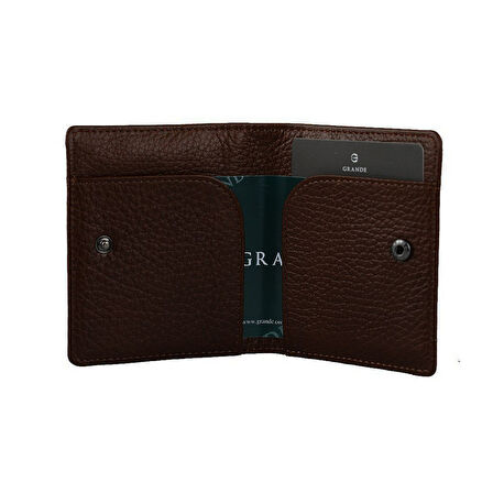 Grande Hakiki Deri Erkek Kartlık Cüzdan Kahve 762