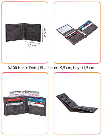 Grande Hakiki Deri Erkek Cüzdan Taba 1726