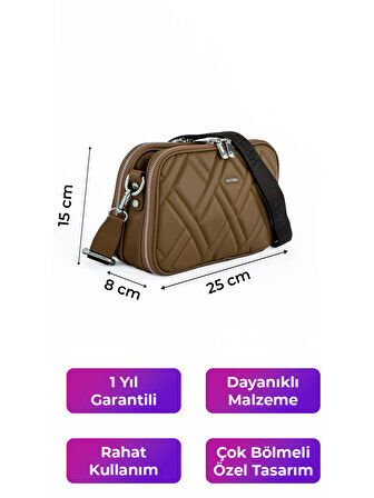 Kriste Bell Kadın Çapraz Askılı Çanta Taba 7146