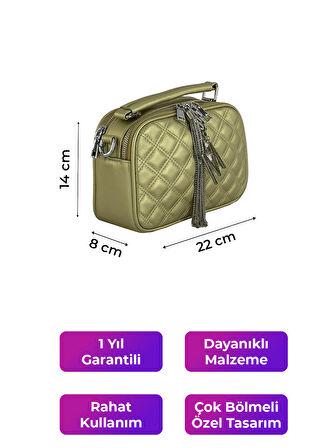 Kriste Bell Kadın Çantası Çapraz Askılı Altın 26316
