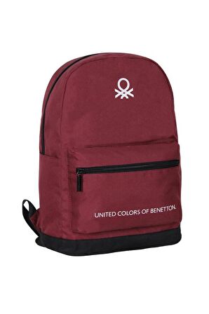 Benetton Okul Sırt Çantası Bordo 70413