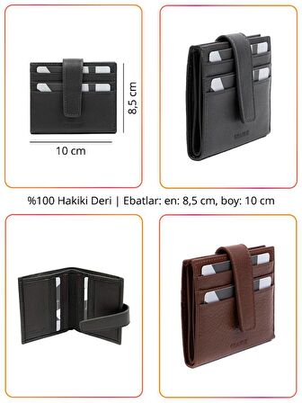Grande Hakiki Deri Erkek Kartlık Lacivert 718