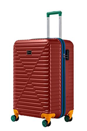 Kabin Boy %100 Polikarbon Valiz 4x2 Teker Bordo 1088