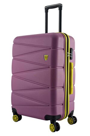 3'lü Valiz Seti ABS Valiz 4x2 Teker Pembe 1164