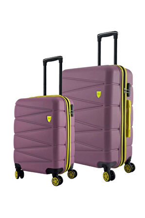 Büyük Ve Kabin Boy 2'li Valiz Seti  4x2 Teker Rose 1164