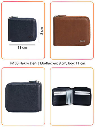 Grande Hakiki Deri Erkek Cüzdan Taba 722