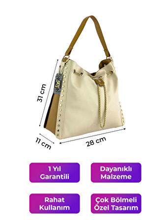 Kriste Bell  Kadın Omuz Çantası Bej 7247