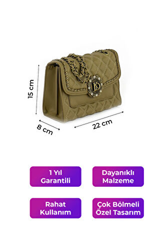 Kriste Bell Çapraz Askılı Kadın Çanta Taupe 26556