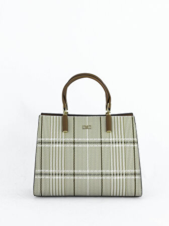 Kriste Bell Kadın Çanta Ekose - Bej 7406-E