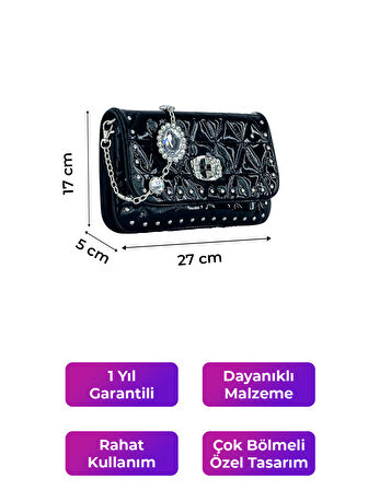 Kriste Bell Kadın Çanta Rugan Siyah 26410