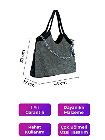 Kriste Bell Kadın Omuz Çanta Siyah 26526