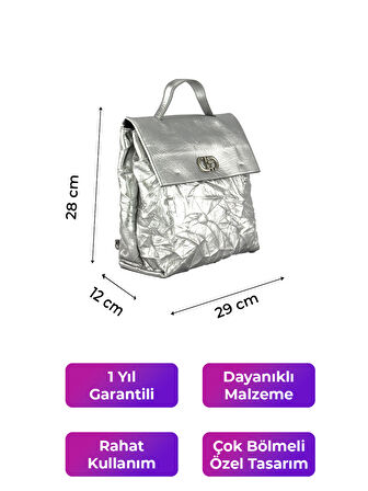 Kriste Bell Kadın Sırt Çanta Gümüş 26494