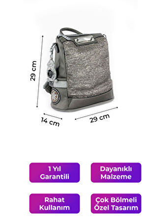 Kriste Bell Kadın Sırt Çanta Pewter 26449