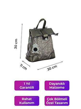 Kriste Bell Kadın Sırt Çanta Pewter 26450