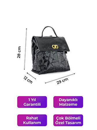 Kriste Bell Kadın Sırt Çanta Siyah 26494