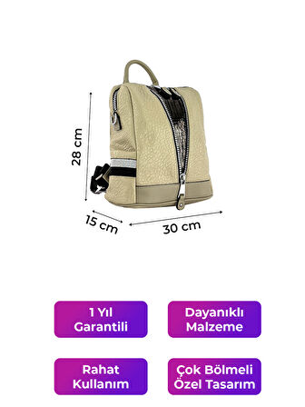 Kriste Bell Kadın Sırt Çanta Taupe 26457