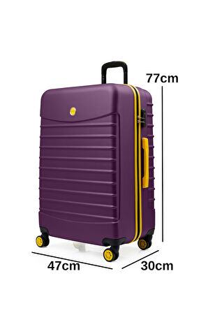 Büyük Boy Valiz 4x2 Teker Mor 1168
