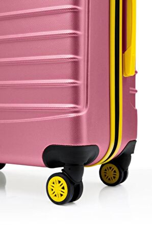 Büyük Boy Valiz 4x2 Teker Pembe 1168