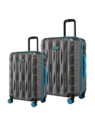 2'li Valiz Seti Büyük Boy - Orta Boy Antrasit 1167