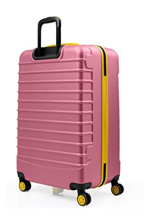 3'lü Valiz Seti Büyük Boy - Orta Boy - Kabin Boy Pembe 1168