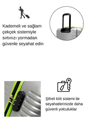 Kabin Boy Valiz 4x2 Teker Gri 1169