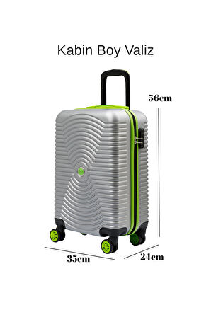 Kabin Boy Valiz 4x2 Teker Gri 1169