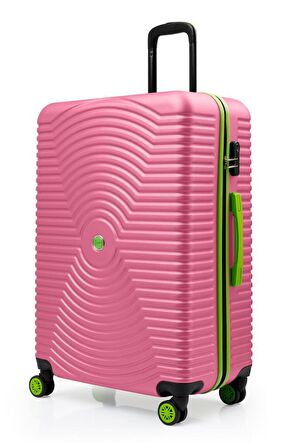 2'li Valiz Seti Büyük Boy - Kabin Boy Pembe 1169