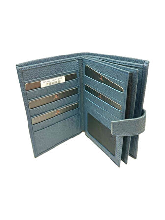 Grande Hakiki Deri Erkek Cüzdan Buz Mavi 2462