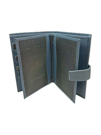 Grande Hakiki Deri Erkek Cüzdan Buz Mavi 2462