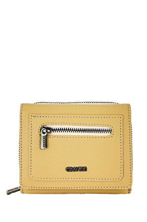 Grande Hakiki Deri Kadın Cüzdan Biscuit 2744