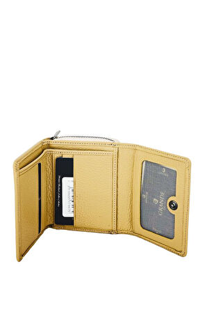 Grande Hakiki Deri Kadın Cüzdan Biscuit 2744