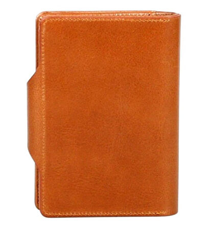 Grande Hakiki Deri Unisex Cüzdan Koyu Taba 2745