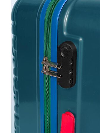 Büyük Boy %100 Polikarbon Valiz 4x2 Teker Petrol 1089
