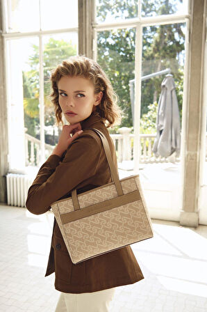 . Kadın Omuz Çanta Bej Us23514