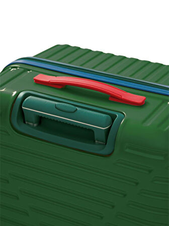 Orta Ve Kabin Boy 2'li Valiz Seti %100 Polikarbon Valiz 4x2 Teker Yeşil 1088