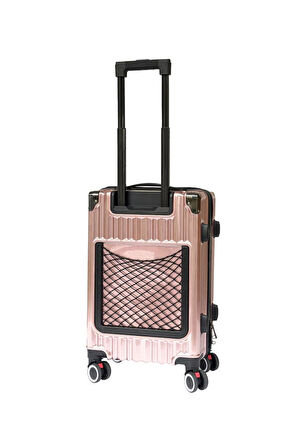 Kabin Boy %100 Polikarbon Valiz 4x2 Teker Rose 1085