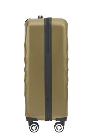 Kabin Boy %100 Polikarbon Valiz 4x2 Teker Altın 1809