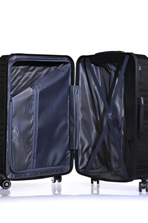 Büyük Boy %100 Polikarbon Valiz Siyah 1819