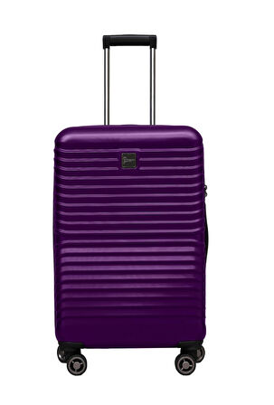 3'lü Valiz Seti Polikarbon Valiz 4x2 Teker Mor 1811