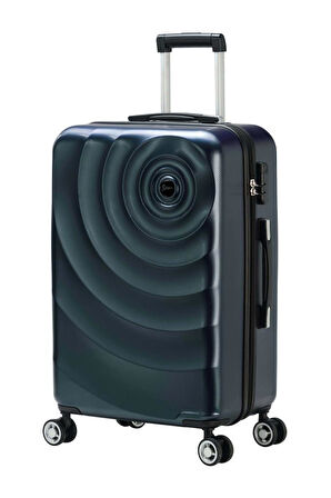 2'li Valiz Seti Polikarbon Orta Boy - Kabin Boy Valiz Petrol 1808