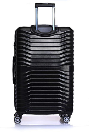 2'li Valiz Seti Polikarbon Orta Boy - Kabin Boy Valiz Siyah 1819