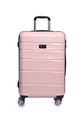 2'li Valiz Seti Polikarbon Orta Boy - Kabin Boy Valiz Pudra 1807