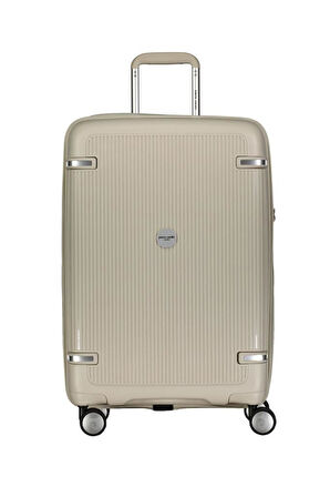 Polipropilen Valiz 2'li Valiz Seti Orta Boy - Kabin Boy Gri 04pc7070